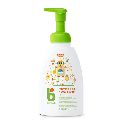 BABYGANICS FOAMING DISH Y BOTTLE SO