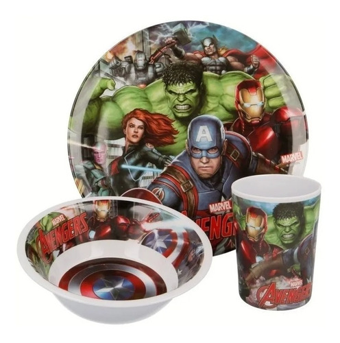 SET PLATO 3PZ AVENGERS 87790