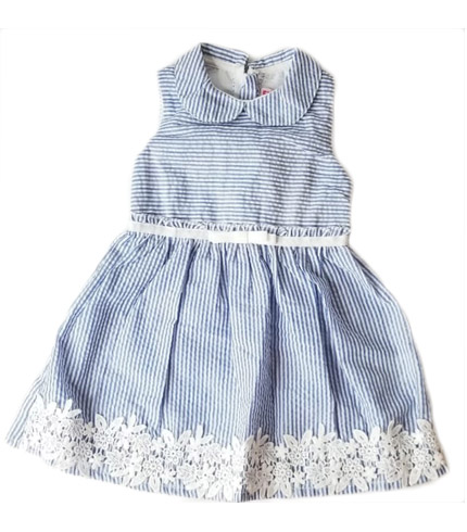 VESTIDO EN PIQUE RALLAS EVERFIT 12 A 24M