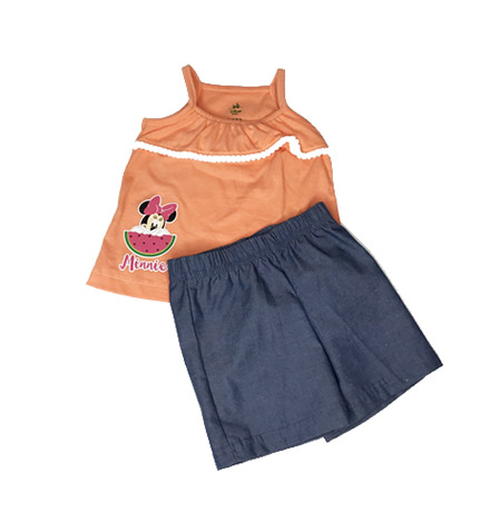 CONJUNTO ORANGE MINNIE DE 3M A 24M